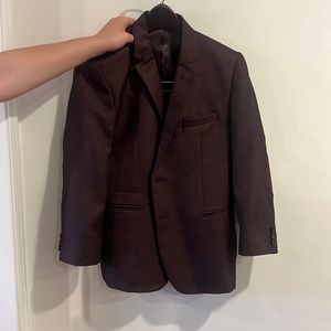 Leo & Zachary Boys Reddish/Black tweeted Blazer size 18